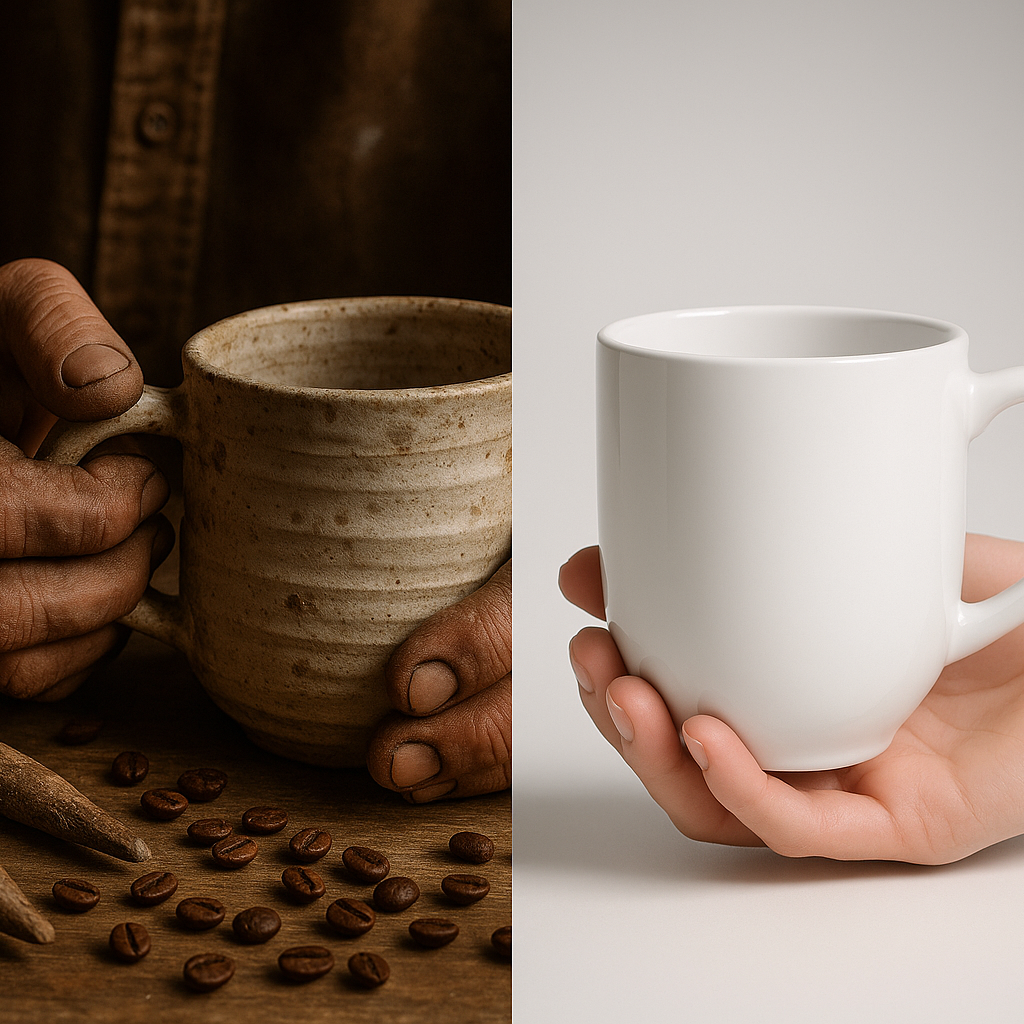 create something that illustrates "real over perfect," "authenticity over polish," "depth over hype," and "purpose over popularity."